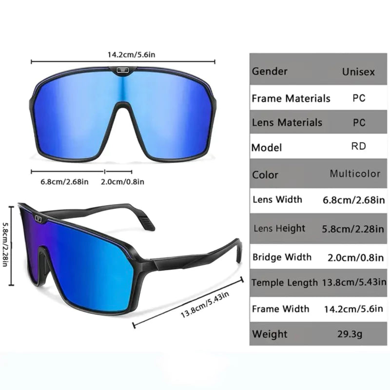 AURA CYCLING GEAR - Sunglasses Shades Glasses Oversized MTB RB